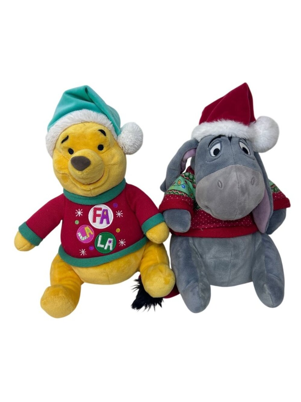 Disney Winnie the Pooh & Eeyore Plush Christmas Holiday Decor Collectible - Picture 5 of 12